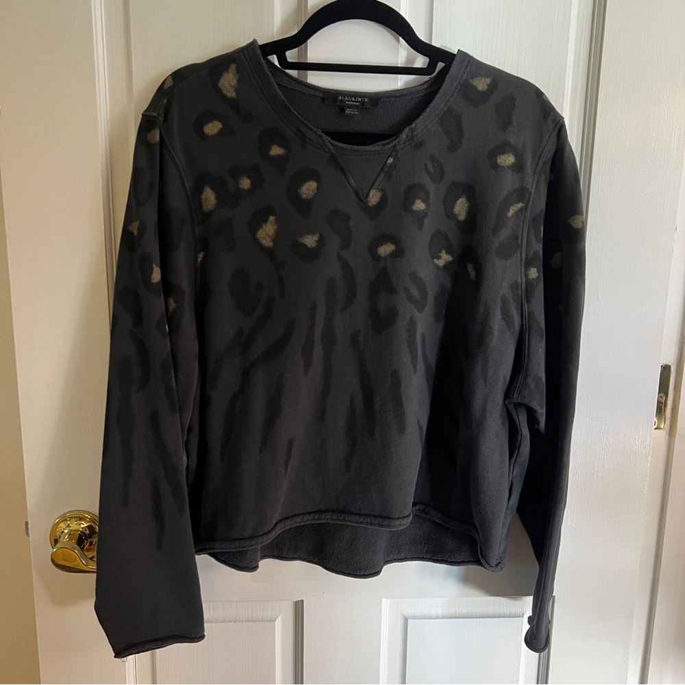 Allsaints leopard print sweatshirt